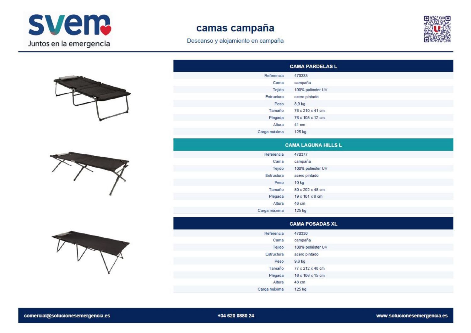 Ficha de Camas y accesorios, página 1 de 7