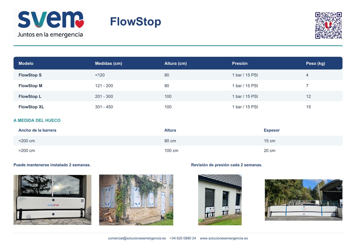 Ficha de Barreras FlowStop, página 1 de 1
